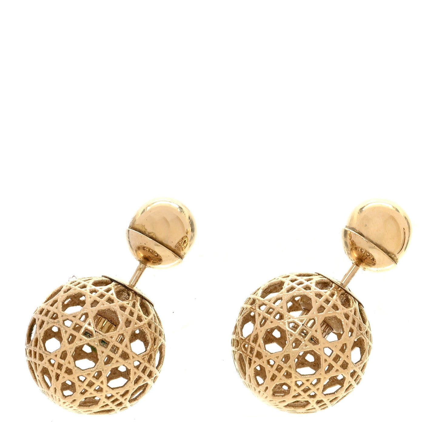 Cannage Mise En Dior Tribales Earrings Gold