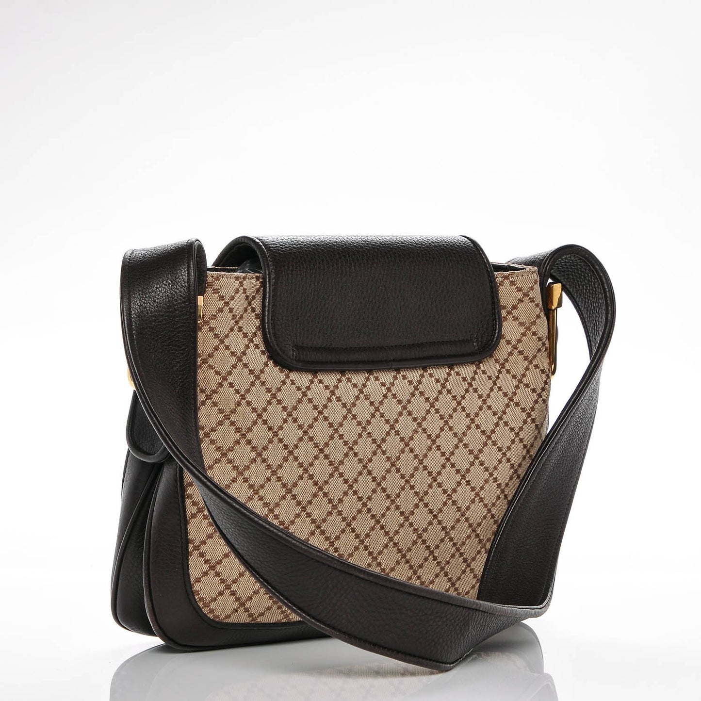 Diamante Cellarius Calfskin Medium 1973 Shoulder Bag Beige Ebony Cocoa