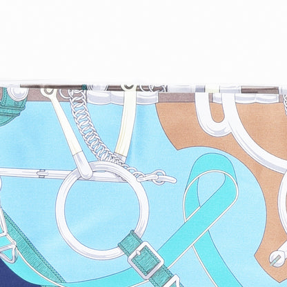 Hermes Silk Eperon D'Or Remix Maxi Twilly Marine Turquoise Vert 2 of 5