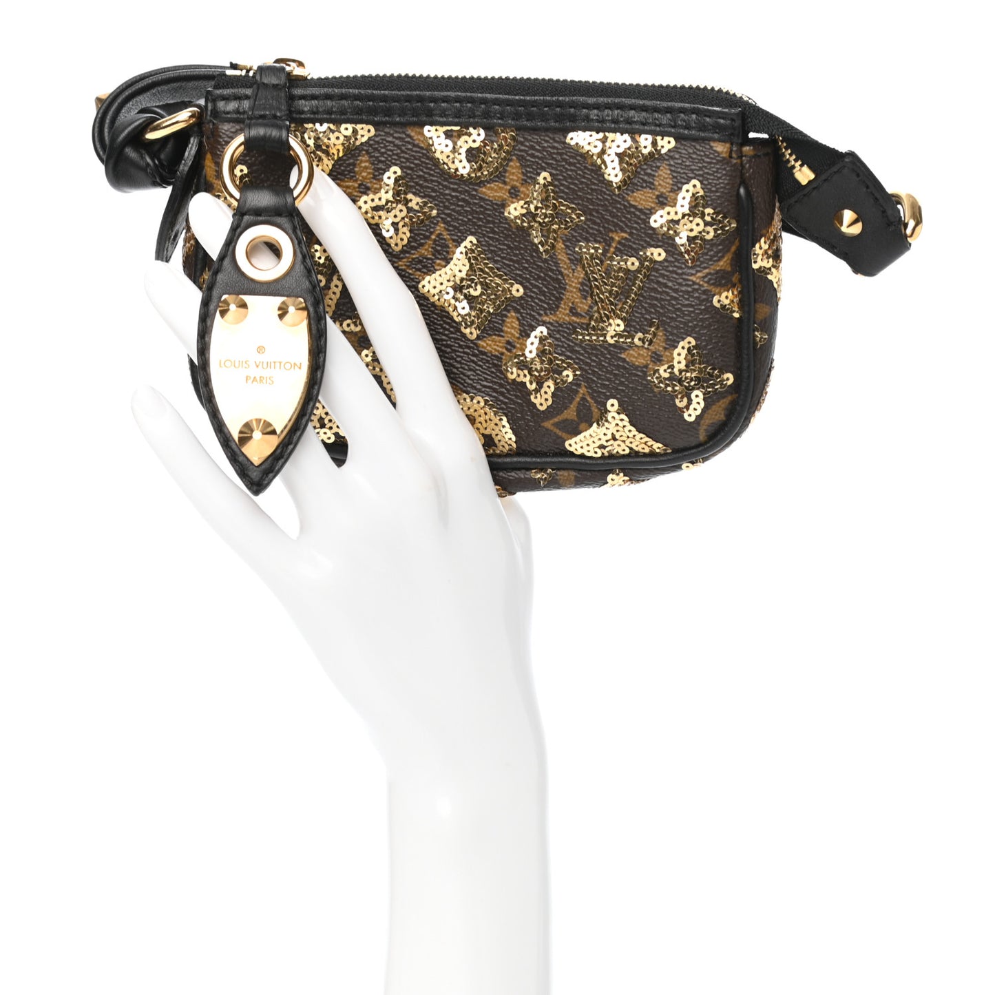Monogram Sequins Eclipse Mini Pochette Gold