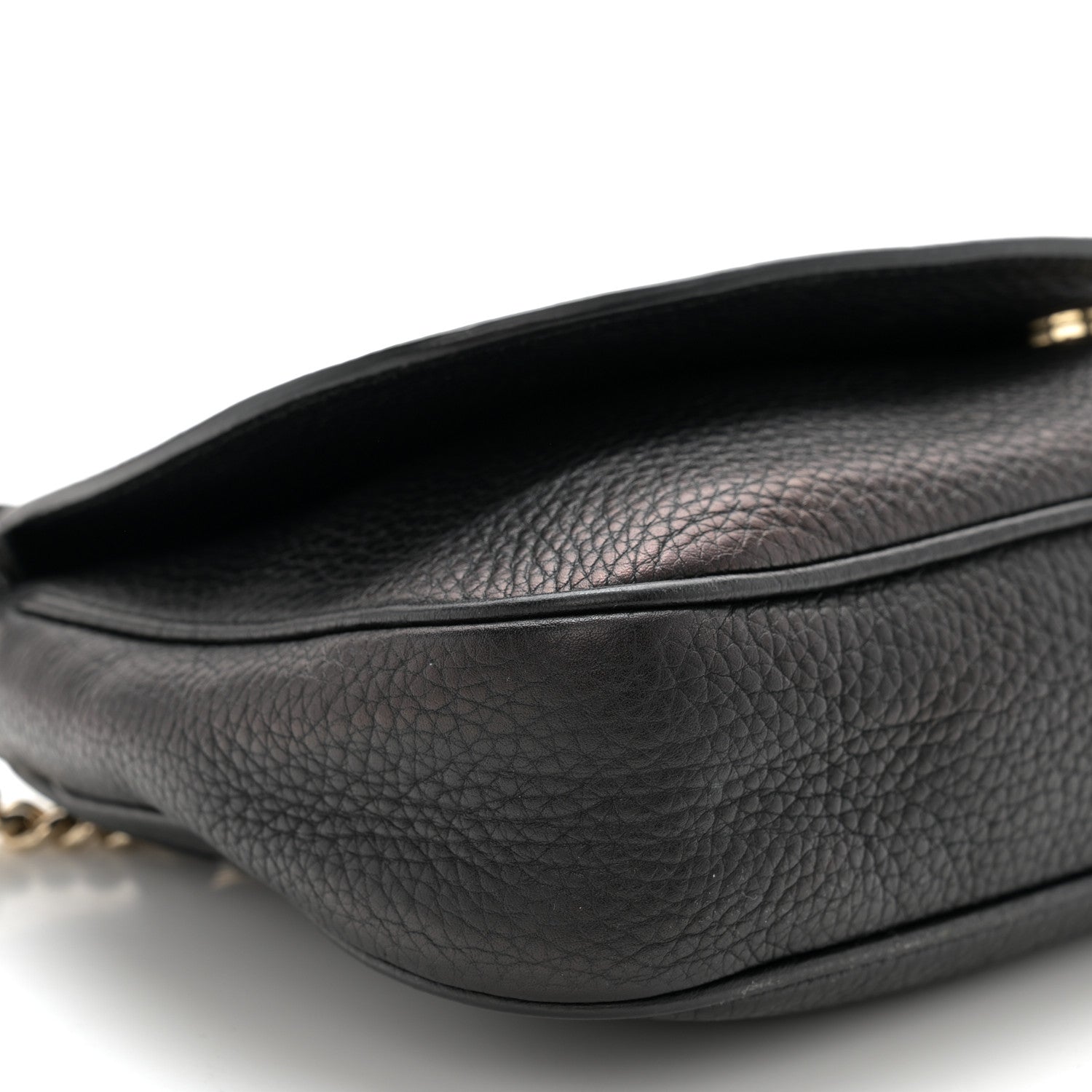Gucci Pebbled Calfskin Medium Soho Flap Crossbody Black 9 of 10