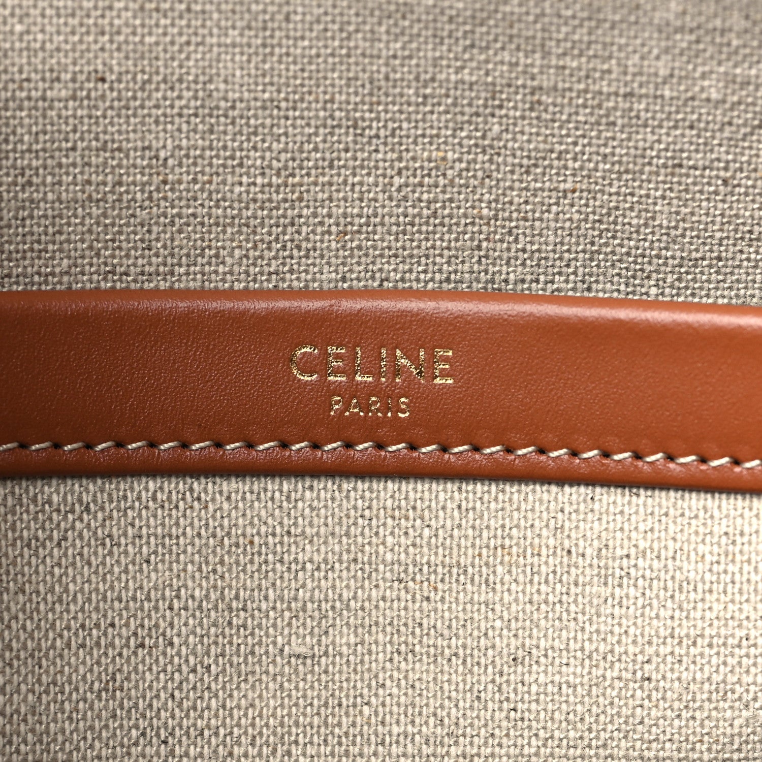 Celine Canvas Calfskin Triomphe Large Cabas Thais Camel 6 of 8