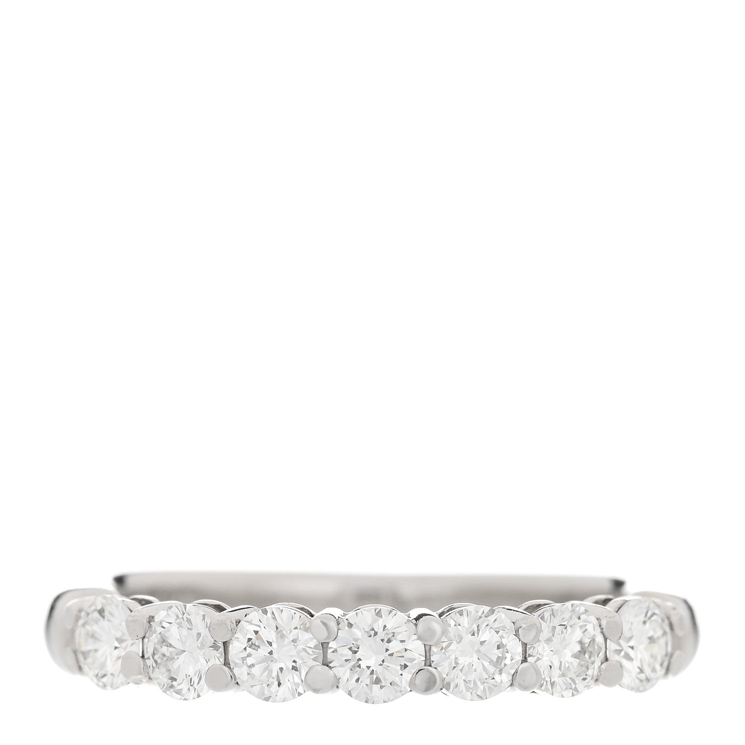 Tiffany Platinum Diamond 3mm Embrace Half Circle Band Ring 49 5 1 of 6
