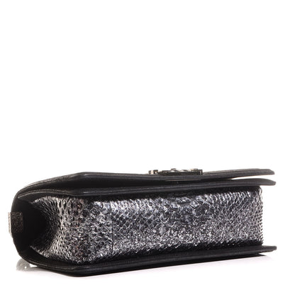 Chanel Python Calfskin Medium Boy Flap Black 4 of 8