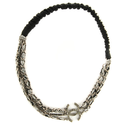 Chanel Tweed Chain CC Head Band Black 1 of 6
