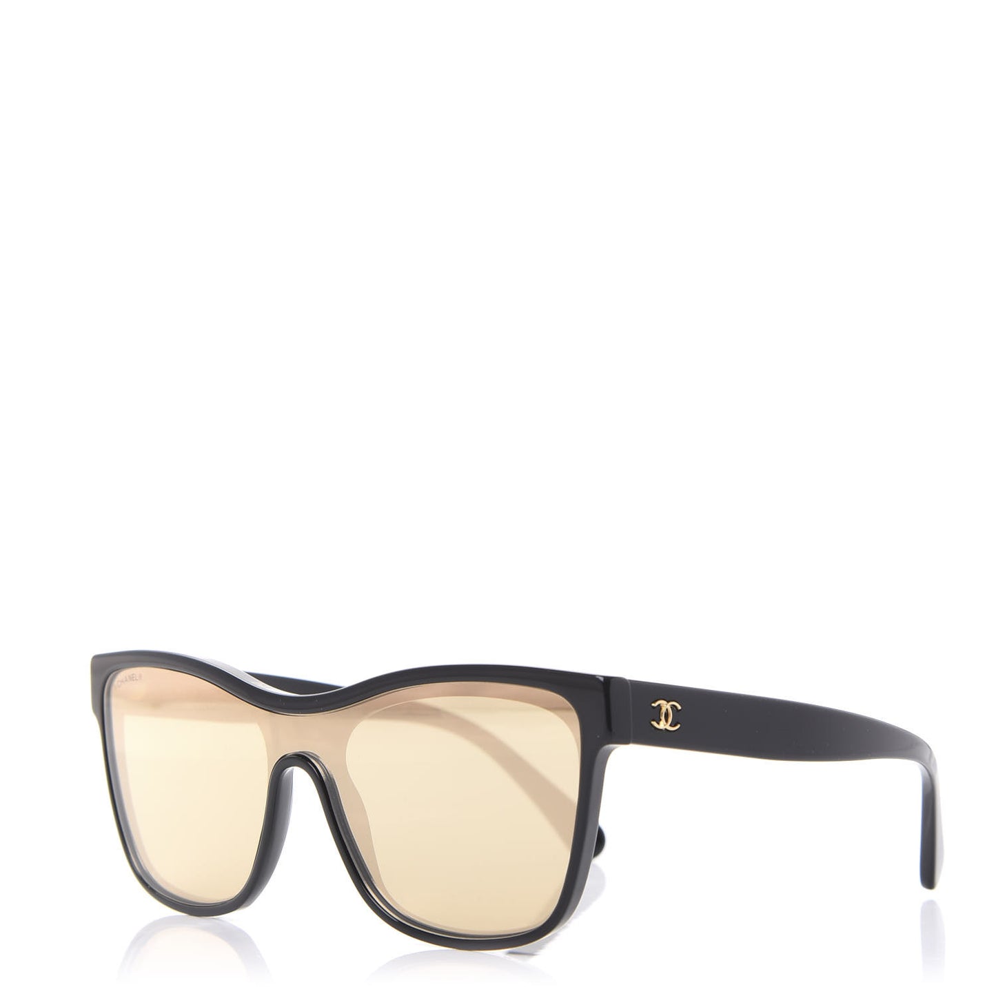 Acetate Logo Shield Sunglasses 5418 Black