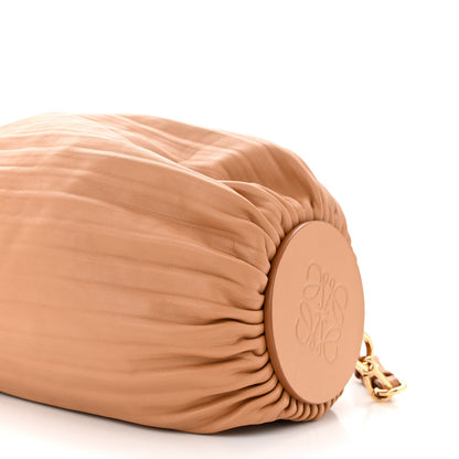 Loewe Lambskin Pleated Bracelet Pouch Shoulder Bag Warm Desert 9 of 9
