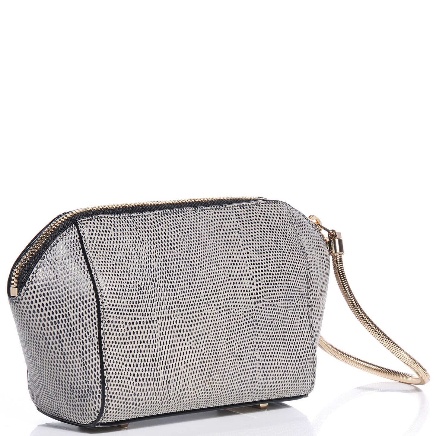 Lizard Stamped Chastity Clutch Oyster