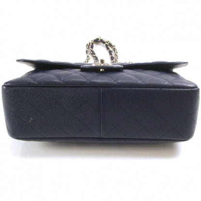 Chanel Caviar JUMBO Classic Flap Dark Navy Blue 4 of 12