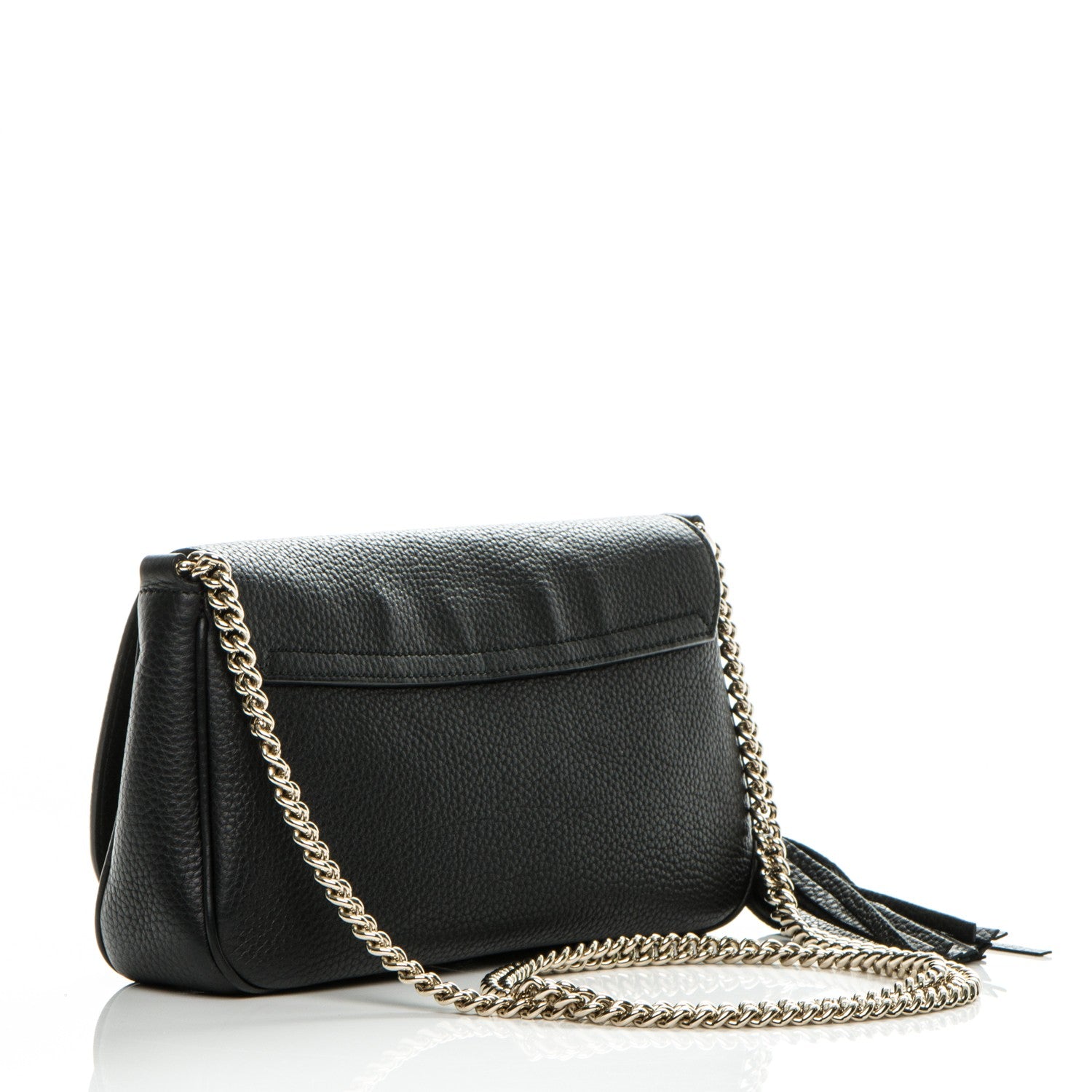 Gucci Pebbled Calfskin Medium Soho Flap Crossbody Black 3 of 7
