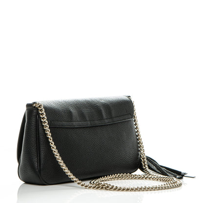 Gucci Pebbled Calfskin Medium Soho Flap Crossbody Black 3 of 7