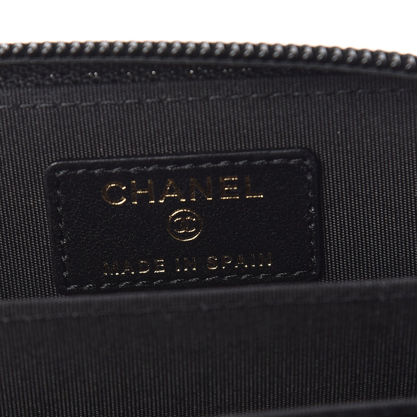Caviar Quilted Boy Zip Around Coin Purse Wallet Black