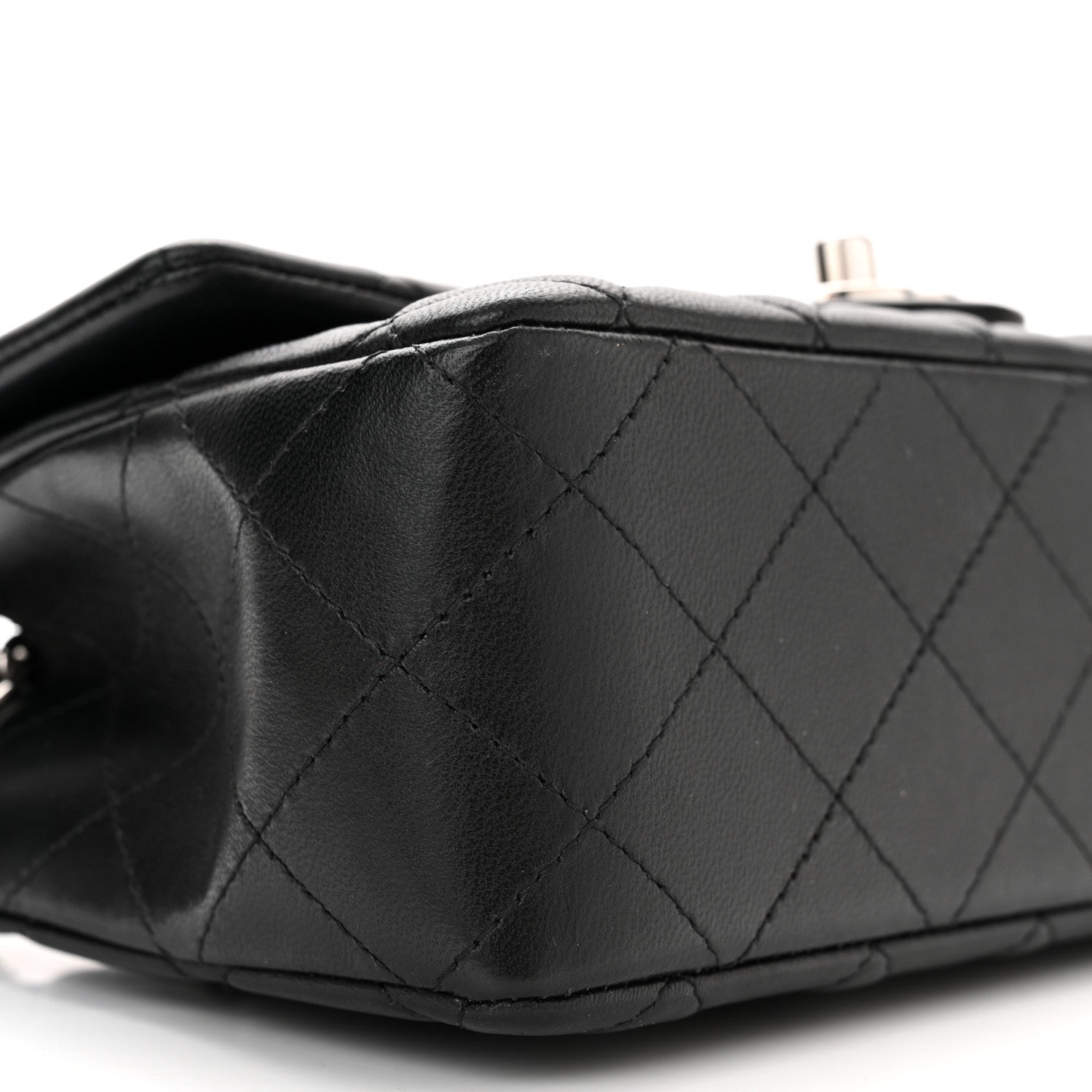 Chanel Lambskin Quilted Mini Rectangular Flap Black 9 of 11