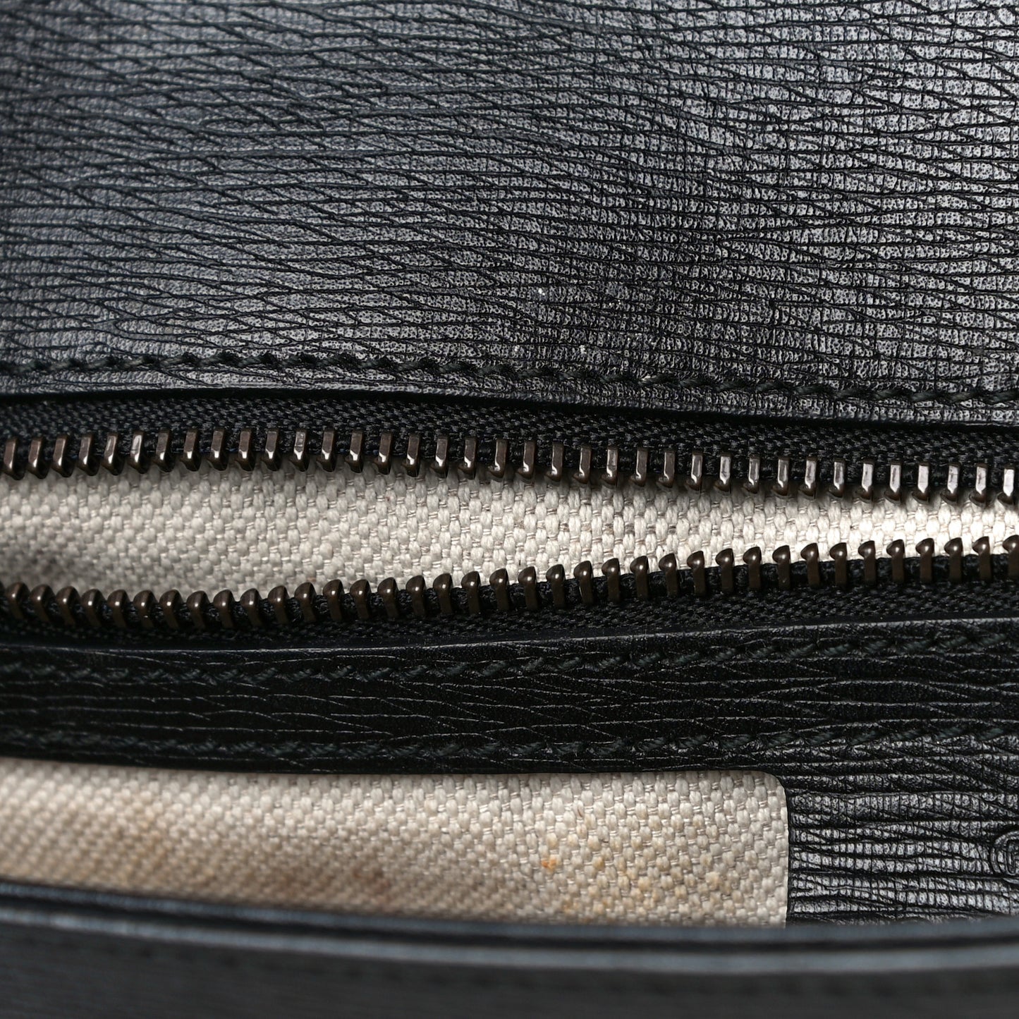 Calfskin Large Bright Bit Clutch Black