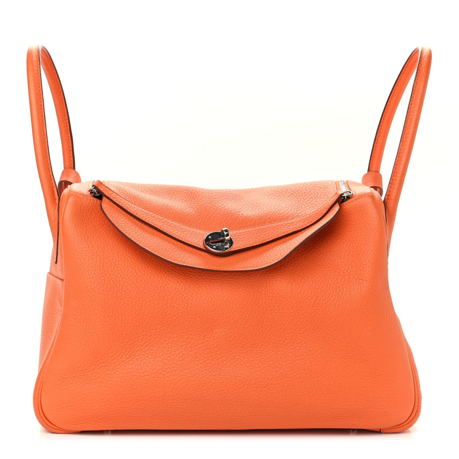 Hermes Taurillon Clemence Lindy 34 Orange 1 of 9