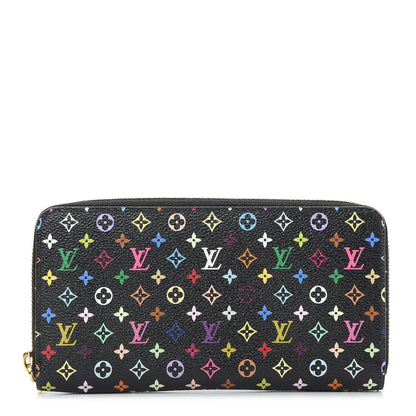 Louis Vuitton Monogram Multicolor Zippy Wallet Black Grenade 1 of 8