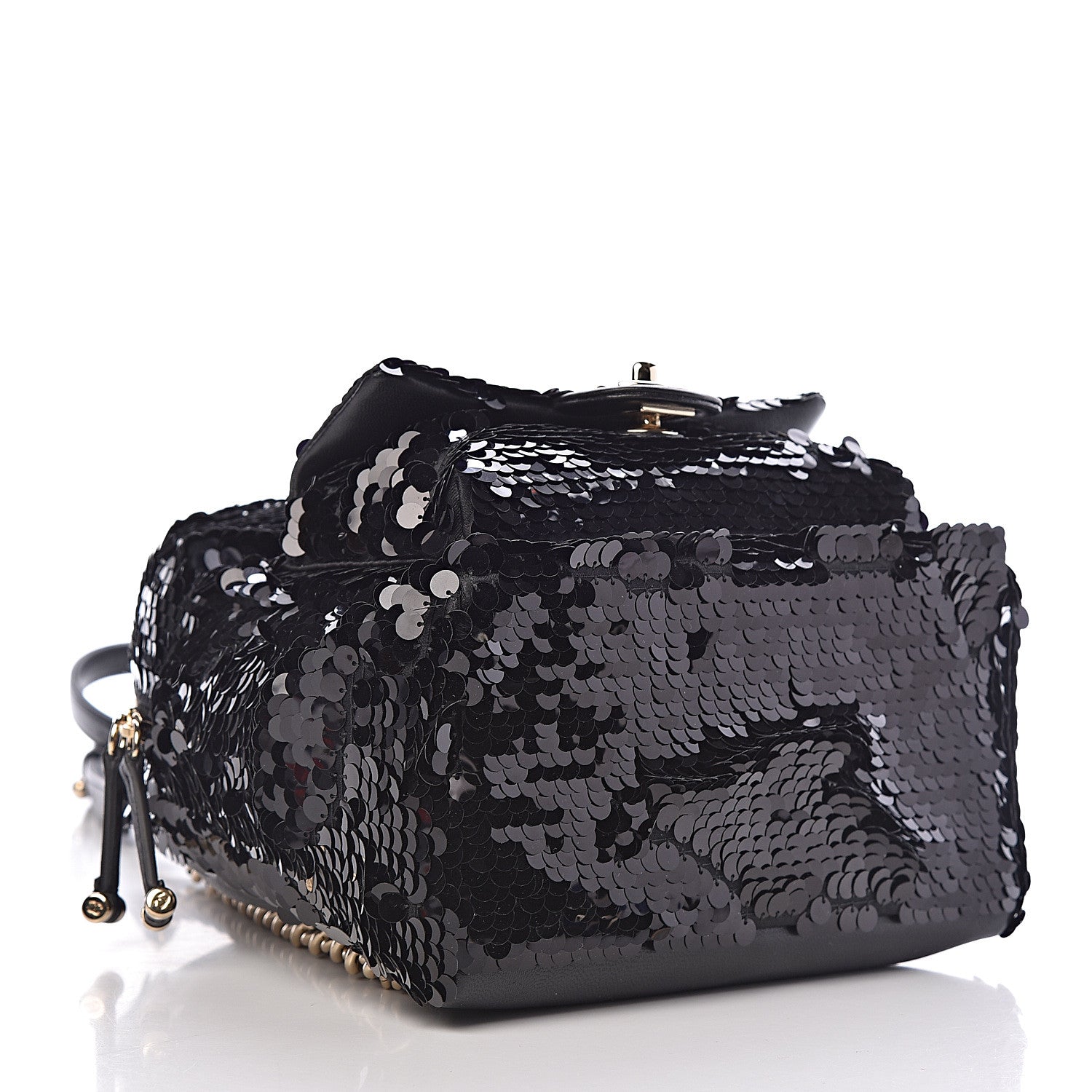 Chanel Sequin Lambskin CC Backpack Black 4 of 10