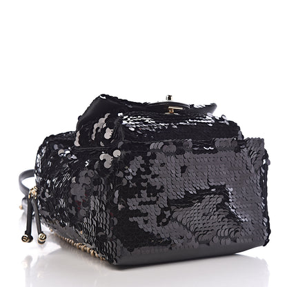 Chanel Sequin Lambskin CC Backpack Black 4 of 10