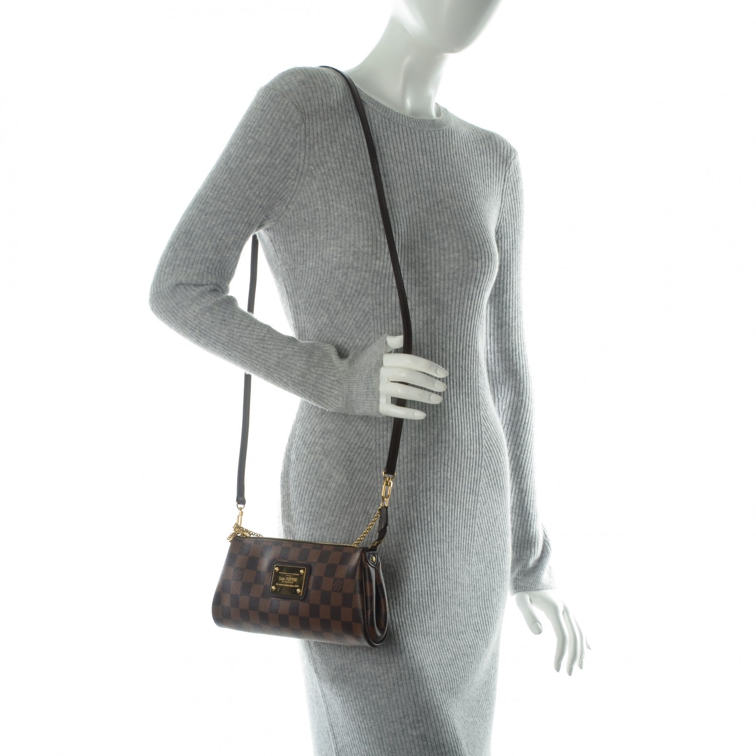 Louis Vuitton Damier Ebene Eva Clutch 2 of 7