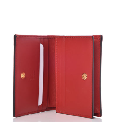 Gucci GG Supreme Monogram Blooms Card Case Wallet Beige Blue Navy Hibiscus Red 5 of 8