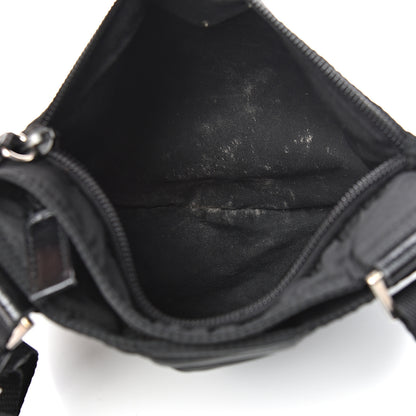 Prada Nylon Small Flat Messenger Bag Black 5 of 13