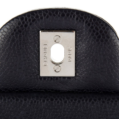Chanel Caviar Quilted Jumbo Double Flap Navy Blue 7 of 10
