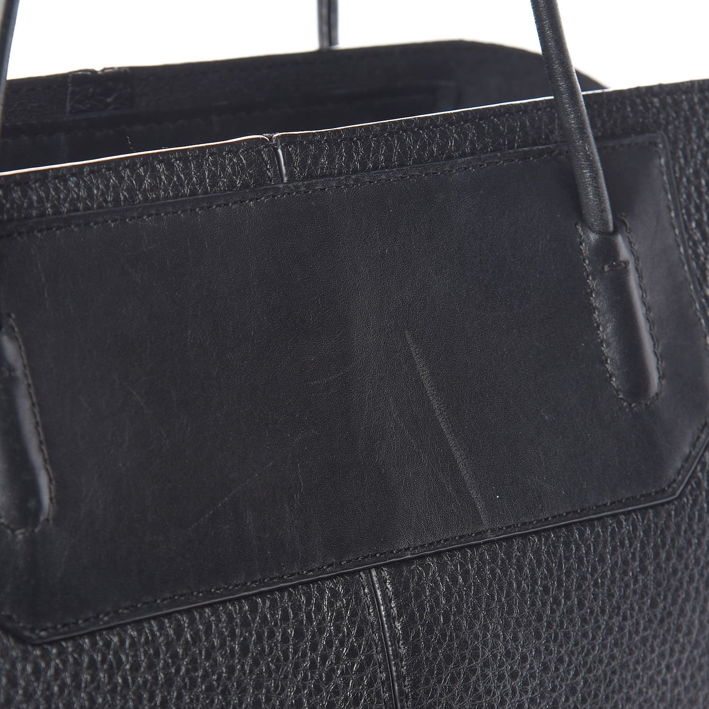 Pebbled Calfskin Large Prisma Skeletal Tote Black Rose Gold Hardware
