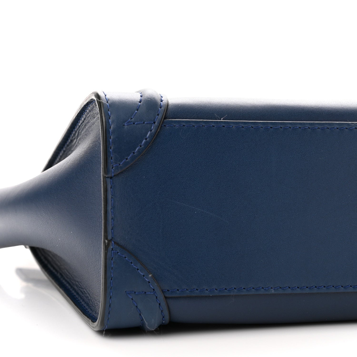 Celine Smooth Calfskin Nano Luggage Ocean Blue Black 8 of 10