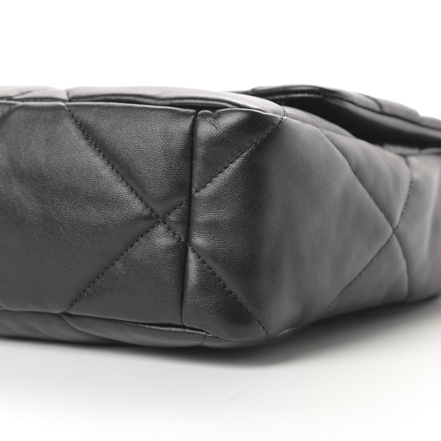 Lambskin Quilted Large Chanel 19 Flap Black