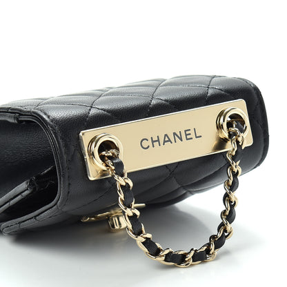 Chanel Lambskin Quilted Mini Trendy CC Chain Wallet Black 10 of 11