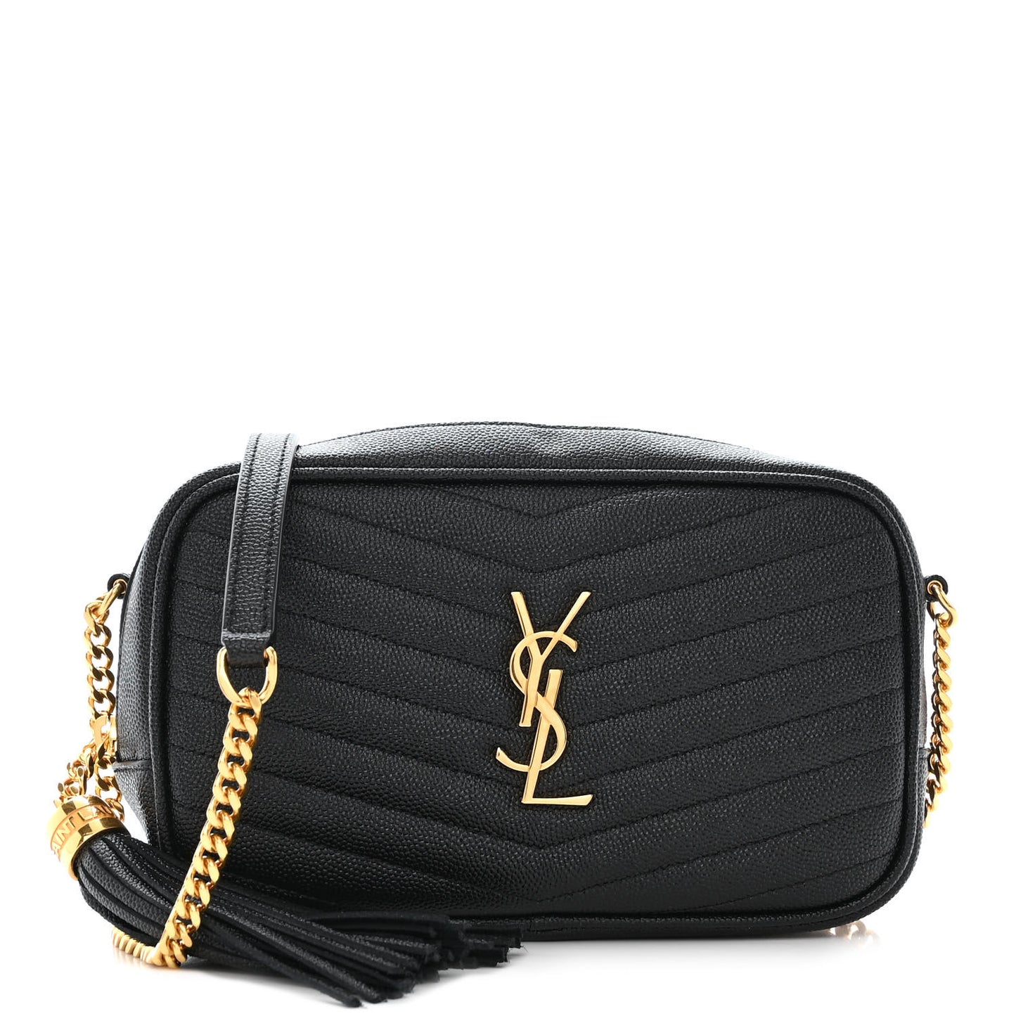 Grain De Poudre Matelasse Monogram Mini Lou Camera Bag Black