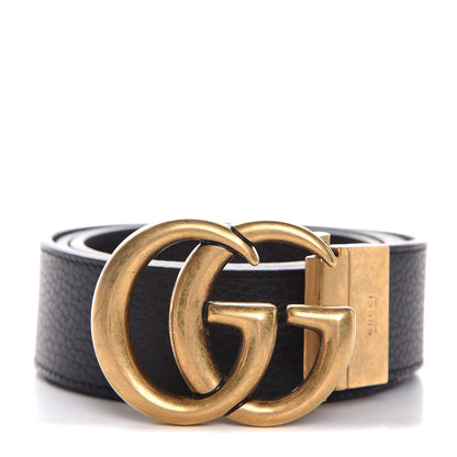 Gucci Calfskin Double G Reversible 37mm Belt 105 42 Black Cocoa 1 of 8