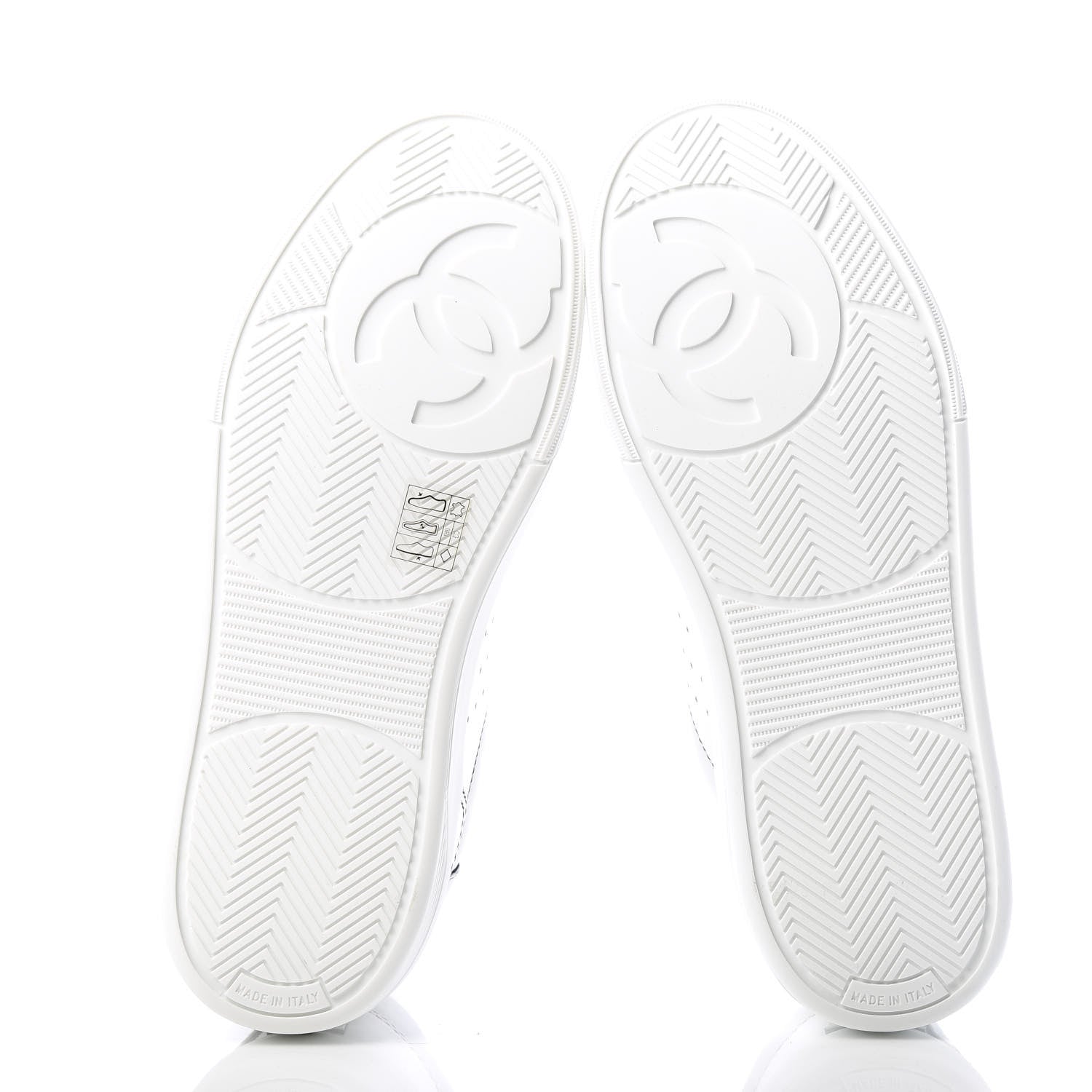 Chanel Calfskin Womens Logo Sneakers 38 White 6 of 11