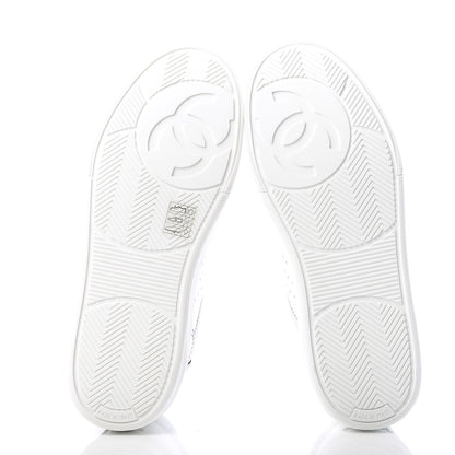 Chanel Calfskin Womens Logo Sneakers 38 White 6 of 11