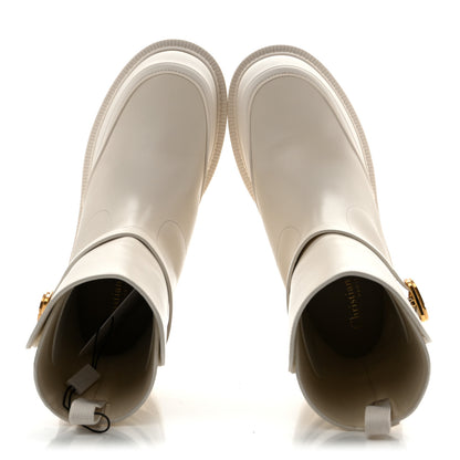 Christian Dior Calfskin Empreinte Ankle Boot 39 White 2 of 9