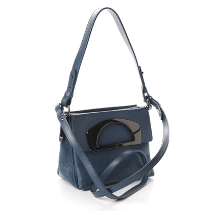 Christian Louboutin Grained Calfskin Passage Messenger Blue 3 of 14