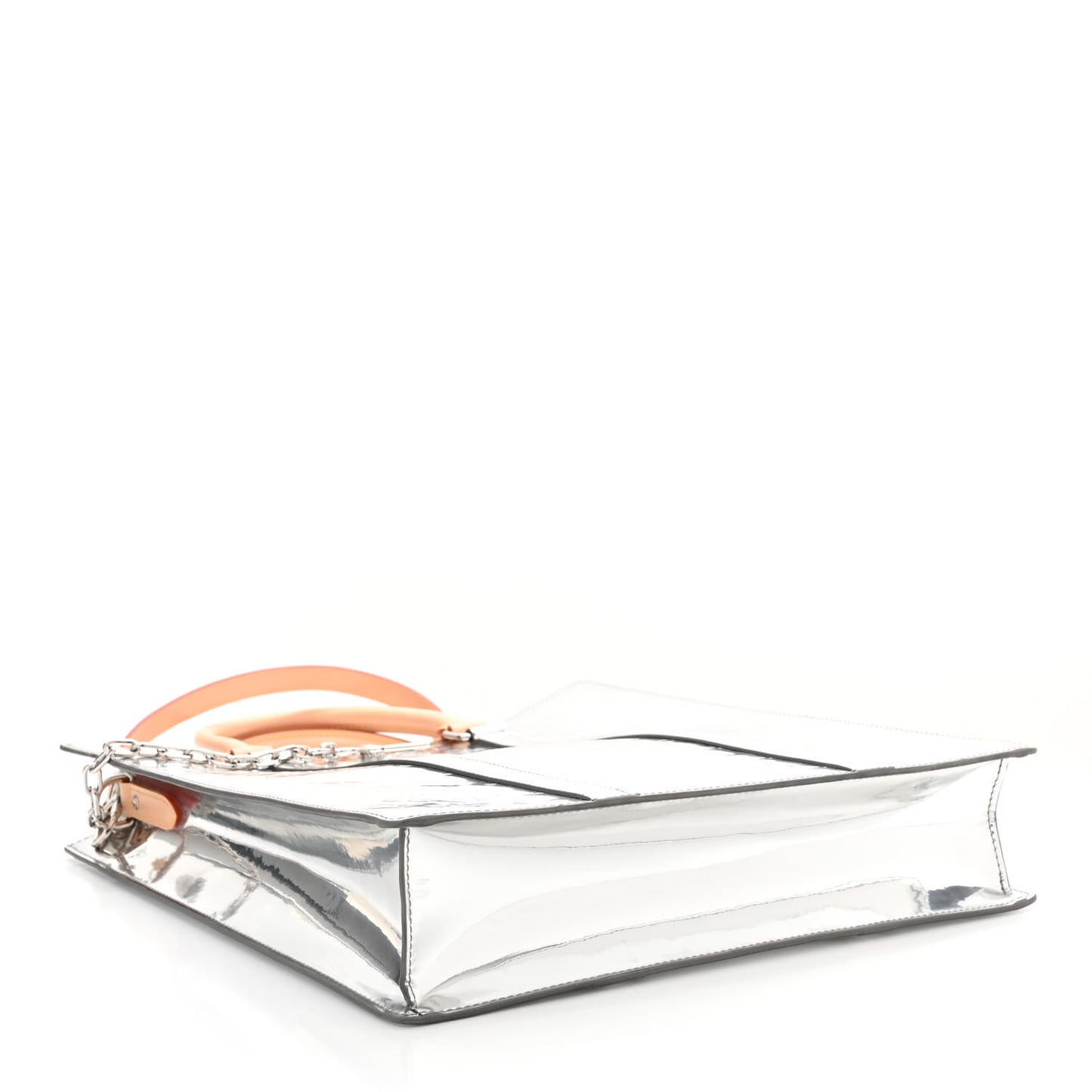 Monogram Mirror Sac Plat NM Silver