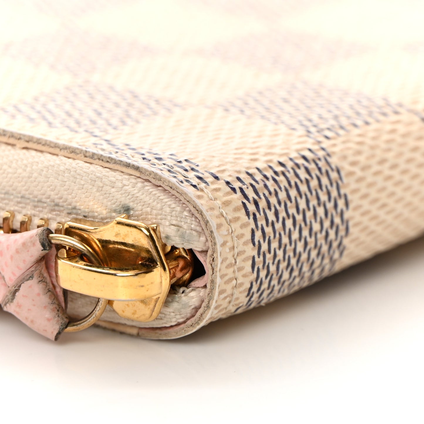Damier Azur Clemence Wallet Rose Ballerine
