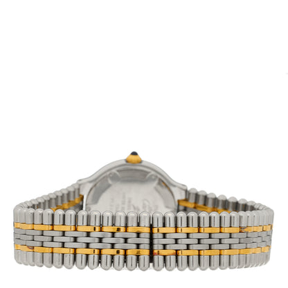 Cartier Stainless Steel 18K Yellow Gold 28mm Must De 21 Bullet Link Quartz Watch 3 of 4