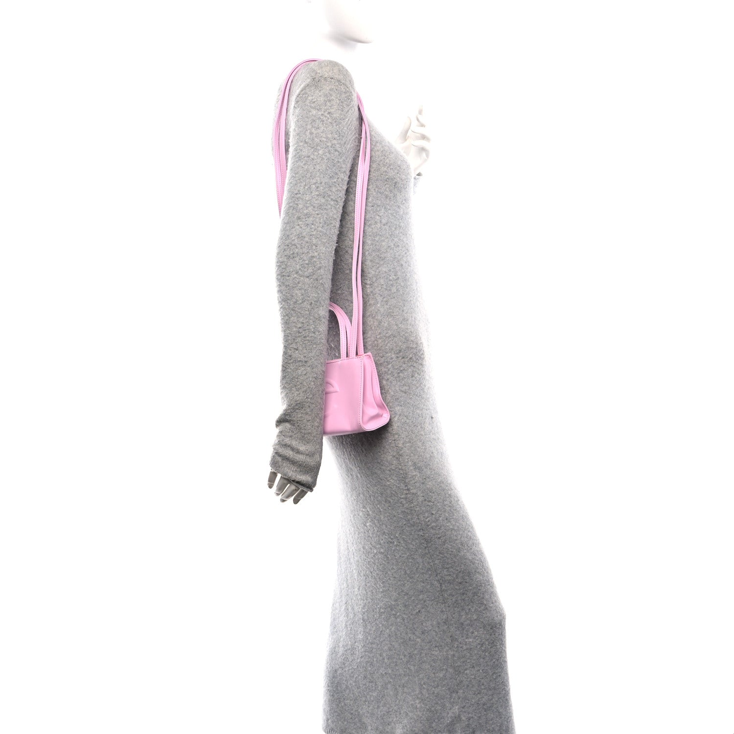 Telfar Vegan Leather Small Shopping Bag Bubblegum 3 of 9