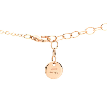 Gucci 18K Rose Gold Enamel Icon Blooms Necklace White 6 of 7