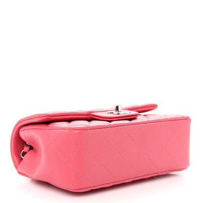 Chanel Lambskin Quilted Mini Rectangular Flap Pink 4 of 10