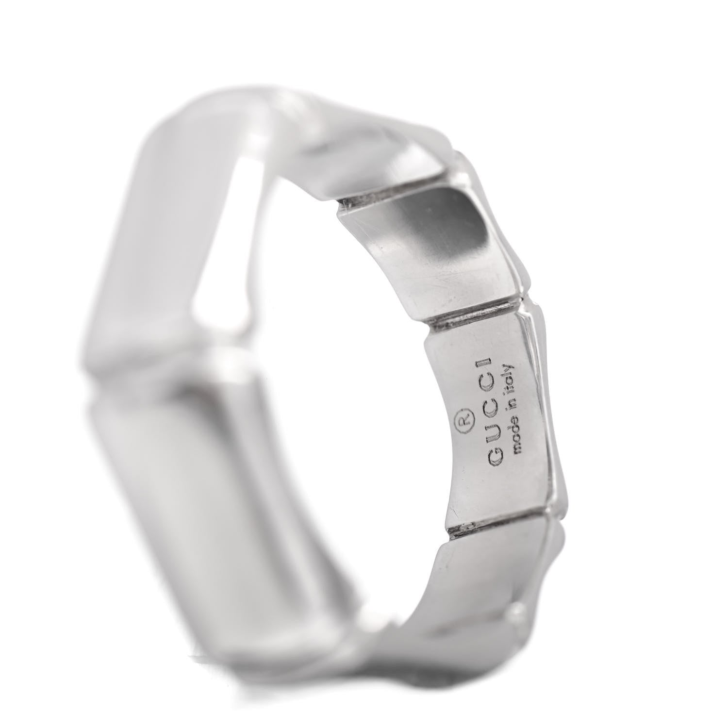 Gucci Sterling Silver Bamboo Band Ring 57 8 5 of 5
