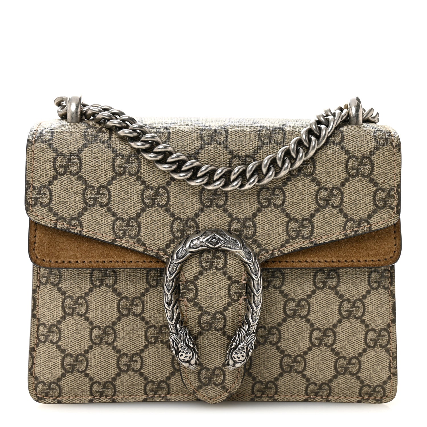 Gucci GG Supreme Monogram Mini Dionysus Shoulder Bag Taupe 1 of 11
