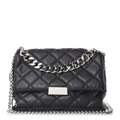 Stella McCartney Faux Leather Quilted Small Bex Flap Shoulder Bag Black 1 of 7