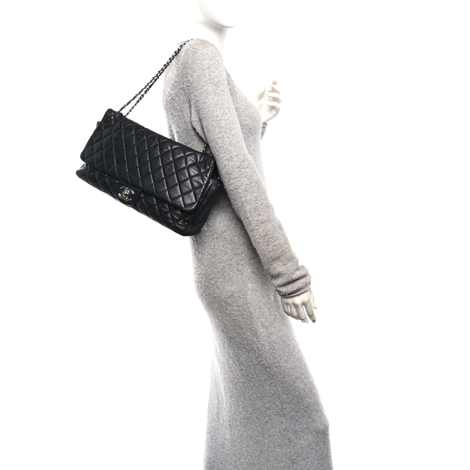 Chanel Lambskin Quilted Jumbo Coco Rain Flap Black 1839001 – FASHIONPHILE