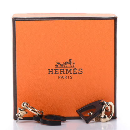 Hermes Permabrass Buffalo Horn Amulettes Equestre Earrings 6 of 6