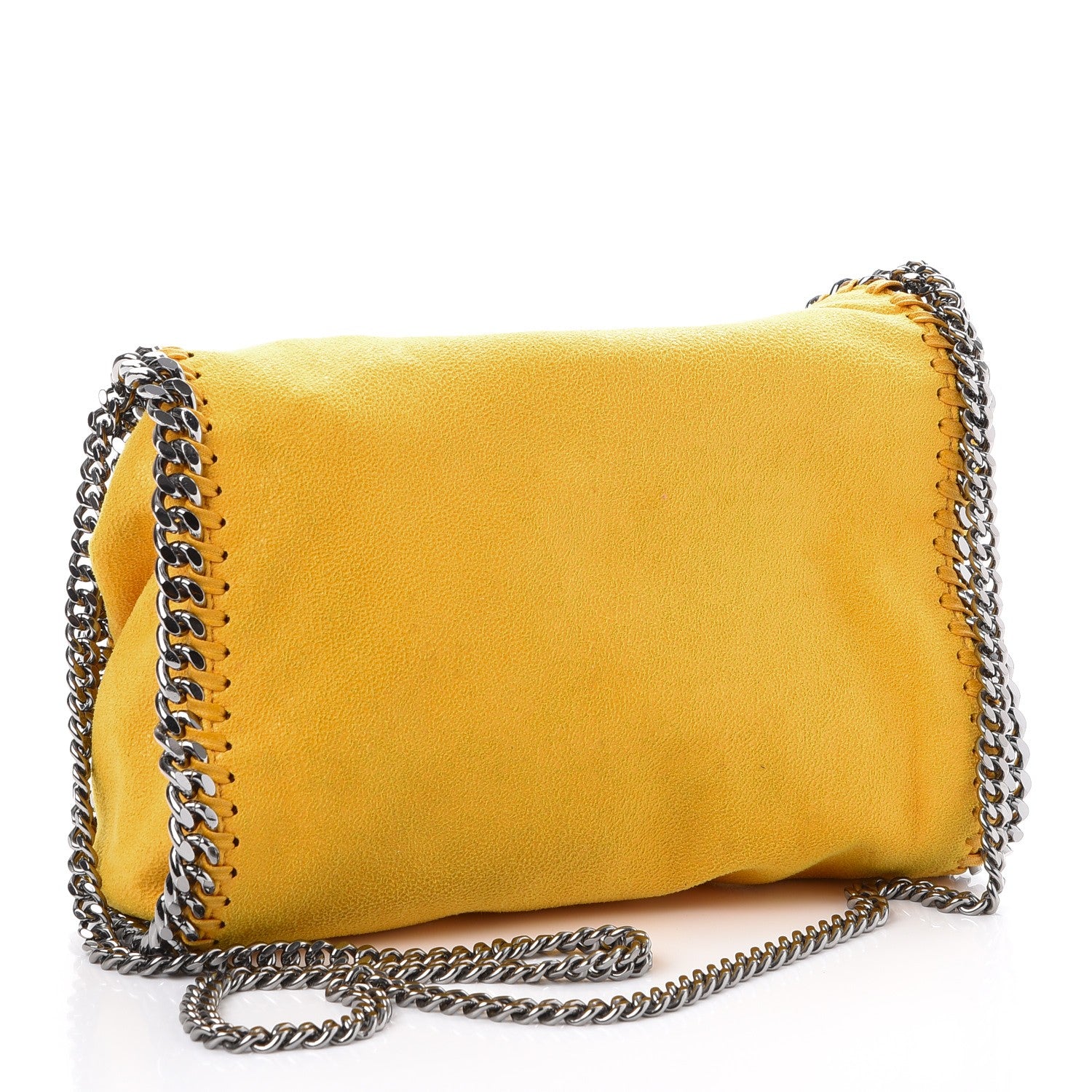 Stella McCartney Shaggy Deer Falabella Mini Fold Over Tote Yellow 3 of 13