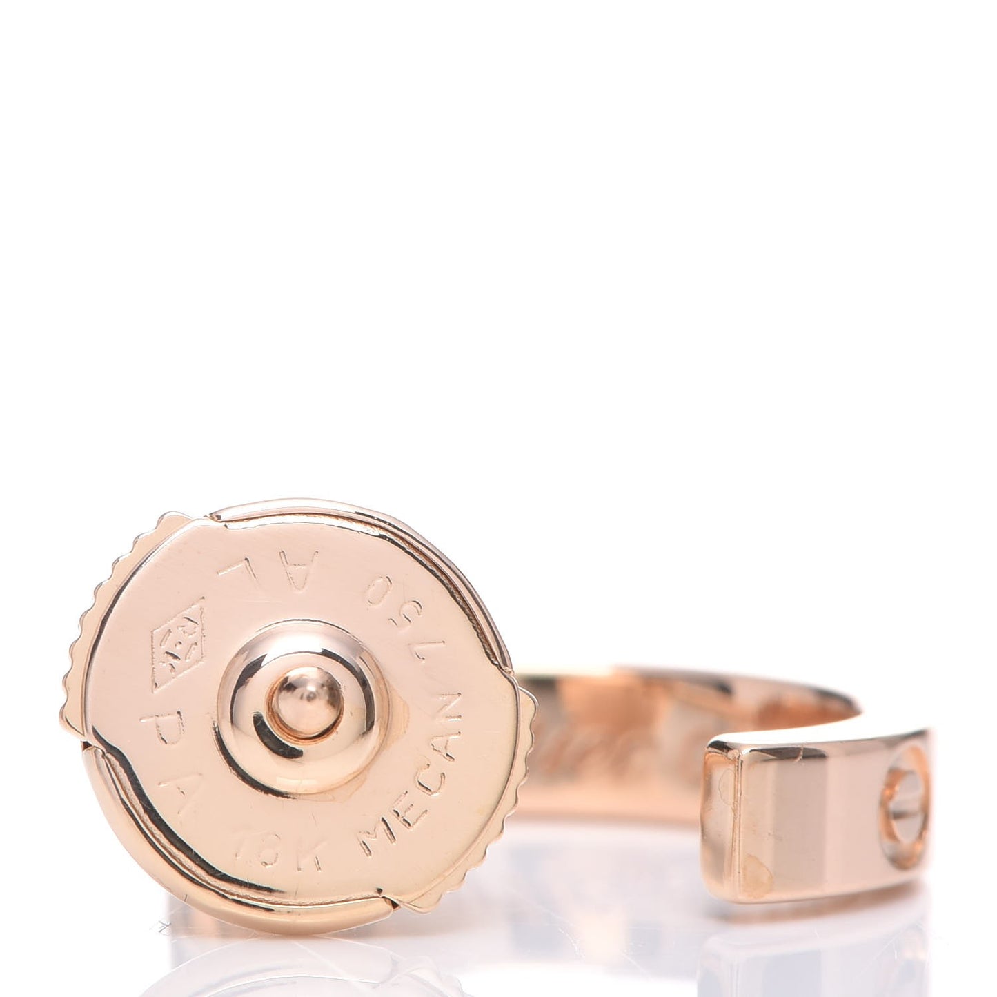 18K Pink Gold Small LOVE Hoop Earrings