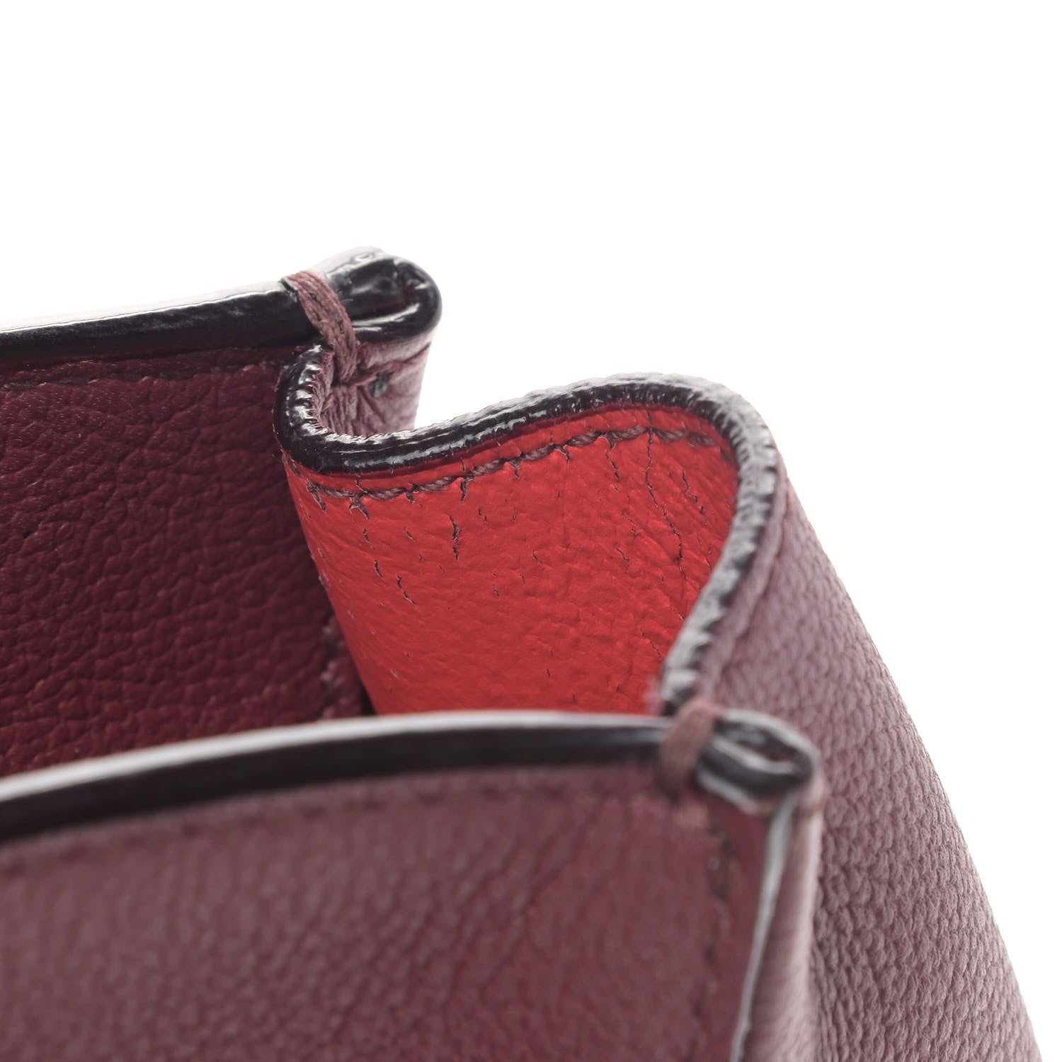 Christian Dior Grained Calfskin Cannage Medium Ultradior Tote Burgundy 12 of 13